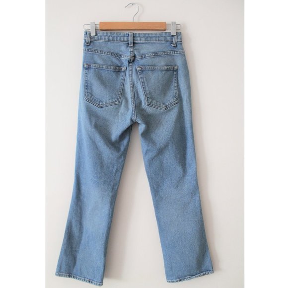 KHAITE Benny Faded High-Rise Kick-Flare Jeans 26" / Size 25 / Vintage Blue - Picture 5 of 11